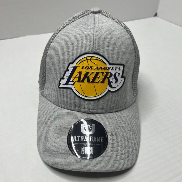 NBA Los Angeles Lakers Ultra Game Gray Heather Flexfit Hat - One Size Fits Most - Picture 1 of 10